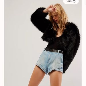 Free people martini bolero jacket black medium